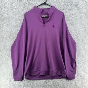 Peter Millar‎ 1/4 Zip Purple Performance Pullover Men’s Sz XL